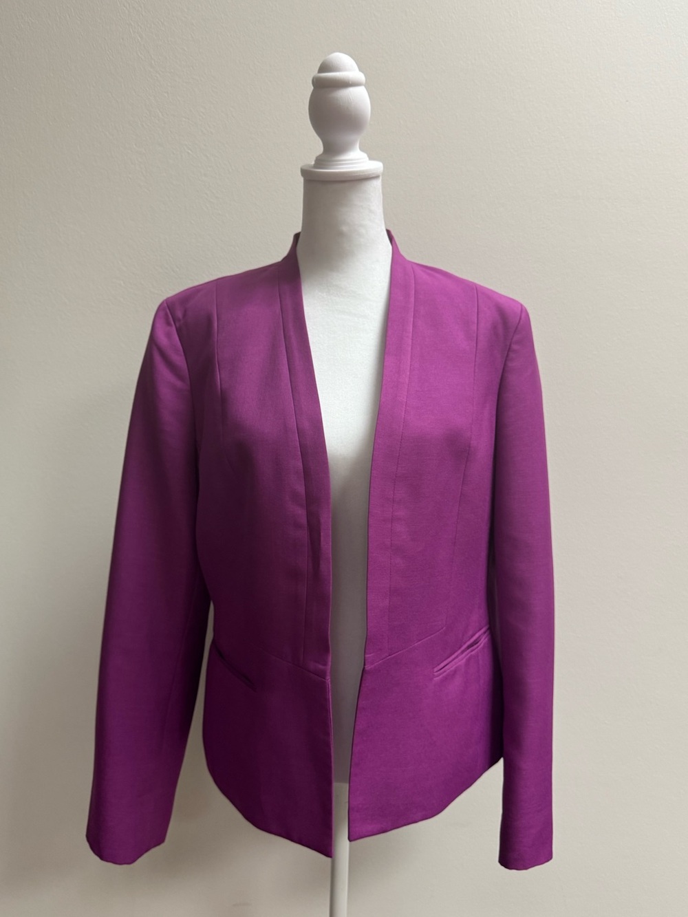 Magenta Open-Front Women's Blazer Jacket
